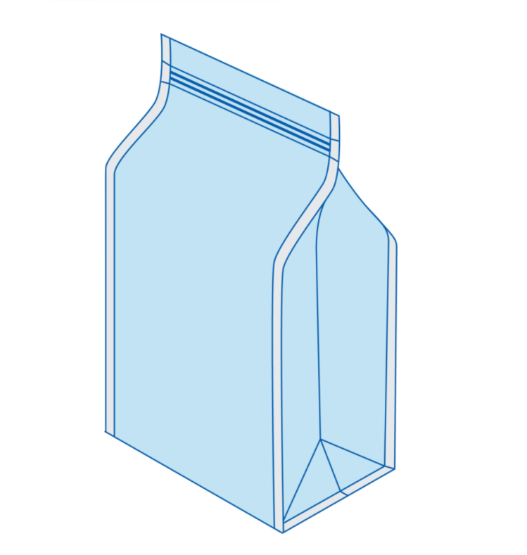 Flat Bottom Pouch Gusset Bag